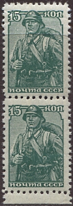 6-й Стандартный выпуск. 1939-1943 гг. Пара Л 12 1/2 (ЦЕНА УКАЗАНА ЗА 1 МАРКУ)